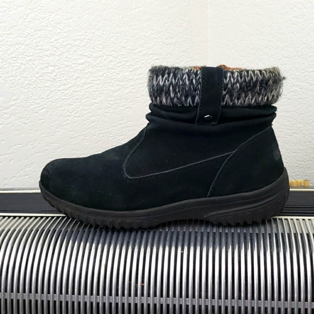COMFY & WARM KHOMBU BLACK SUEDE WINTER BOOTS